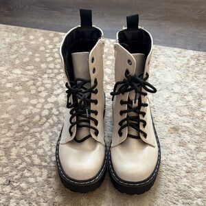 Sincerely Jules Black and White Combat Boots